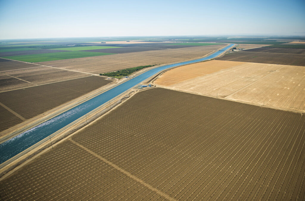Picture of canal and farms